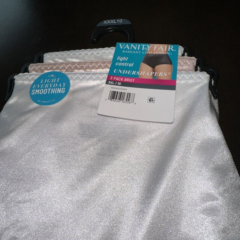 Vanity Fair Radiant Undershapers Brief Underwear 3 Pair Nylon Women 3XL/10 - Picture 1 of 9